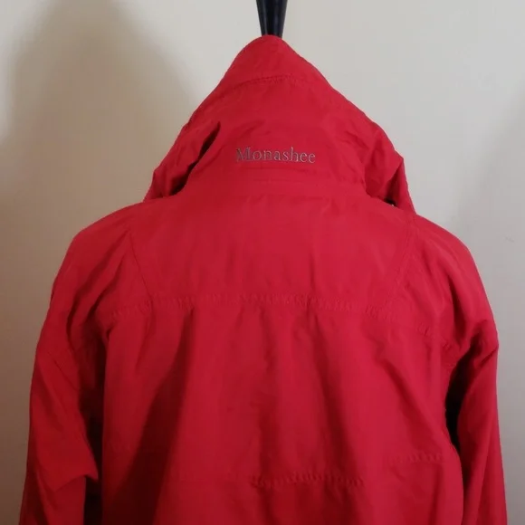 Columbia Men's Waterproof Red Gray 3/4 Zip Pullover Jacket/Windbreaker, Size L - Picture 5 of 11